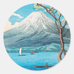 Mount Fuji from Lake Yamanaka by Hiroaki Takahashi Classic Round Sticker
