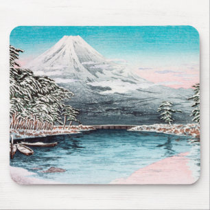 Mount Fuji from Tagonoura, Snow Hiroaki Takahashi Mouse Mat