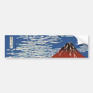 Mount Fuji in Clear Weather (Red Fuji) (Hokusai) Bumper Sticker