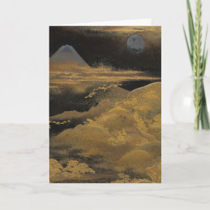 Mount Fuji in Moonlight : Blank Card