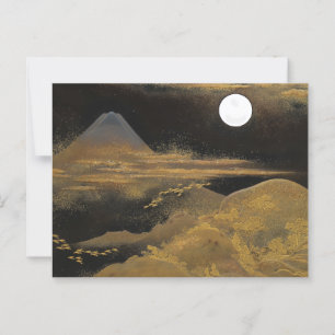 Mount Fuji in Moonlight - Bright Postcard