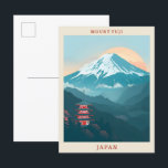 Mount Fuji Japan Elegant Vintage Travel Postcard<br><div class="desc">Mount Fuji Japan Elegant Art Vintage Travel Postcard</div>