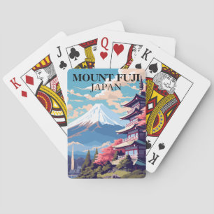 Mount Fuji Japan Playing Cards Deck Vintage Travel