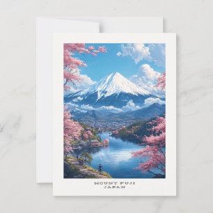 Mount Fuji Japan Travel Postcard
