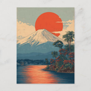 Mount Fuji Japan vintage Holiday Postcard