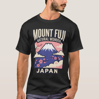 Mount Fuji Japan Vintage Travel Poster Retro 70s T-Shirt