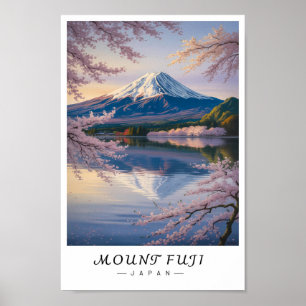 Mount Fuji Japan Wall Art, Iconic Volcano  Poster