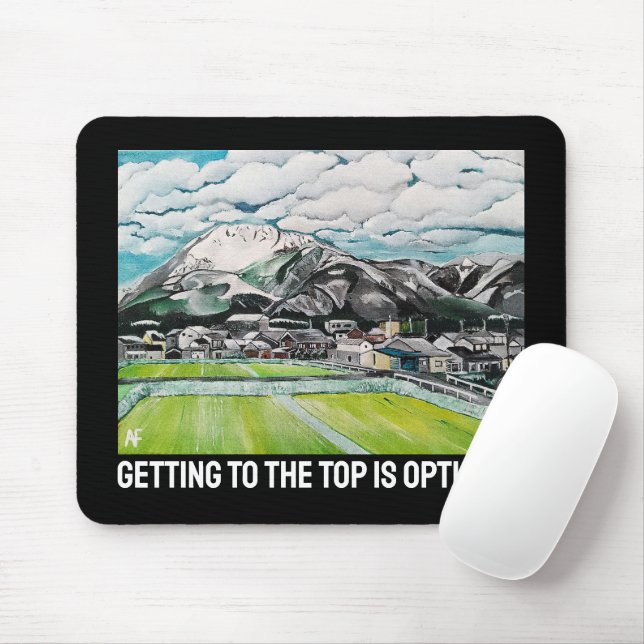 Mount Fuji Painting by Alfred Fox Mouse Mat (With Mouse)