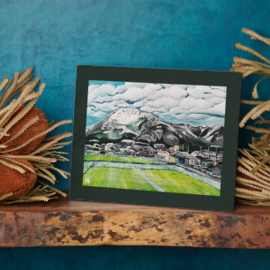 Mount Fuji Painting by Alfred Fox Plaque