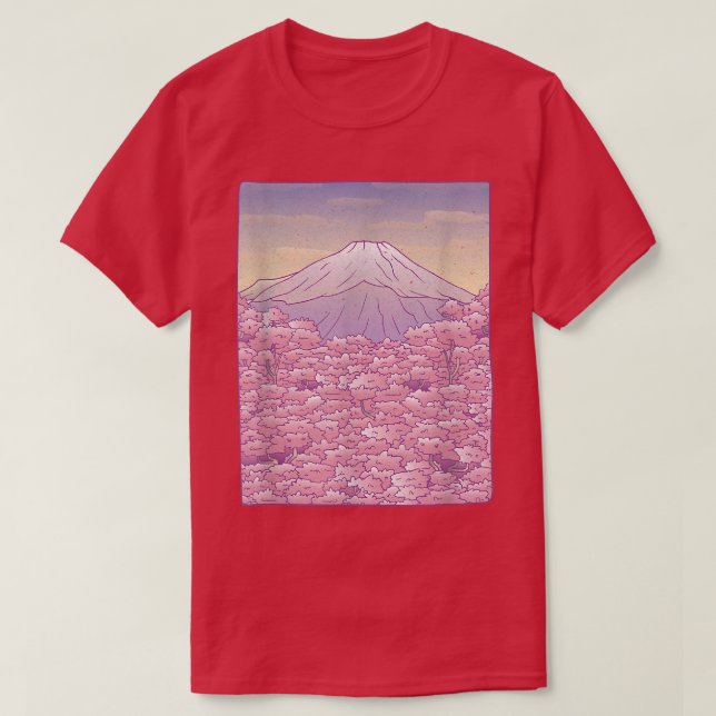 Mount Fuji Sakura Cherry Blossoms  T-Shirt (Design Front)