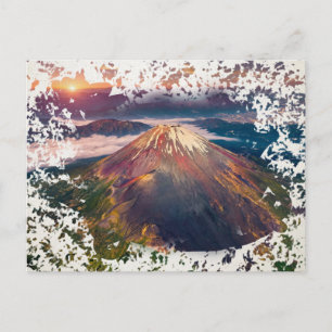 Mount Fuji Sunrise Artistic Landscape Postcard