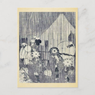 Mount Fuji through rain dropsby Katsushika,Hokusai Postcard