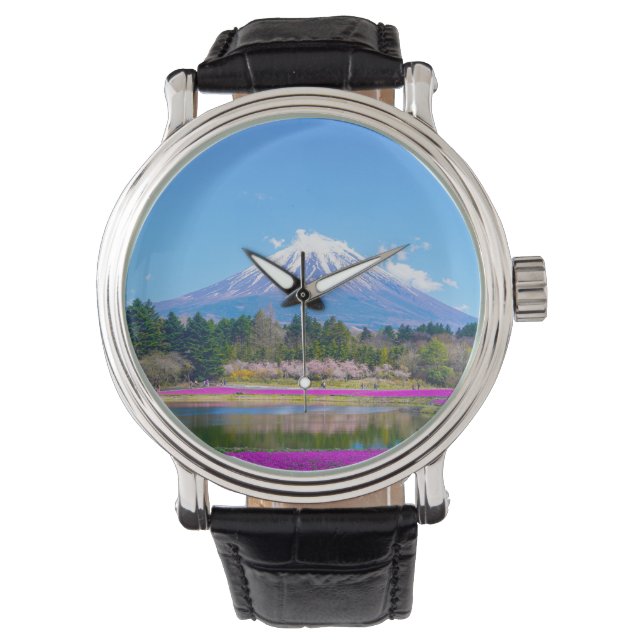 Mount Fuji Trees and Flowers Watch (Front)