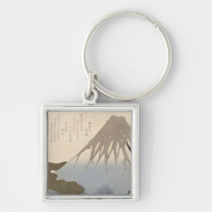 Mount Fuji Under the Snow Key Ring