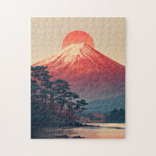 Mount Fuji vintage Jigsaw Puzzle