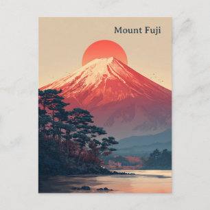 Mount Fuji vintage Postcard