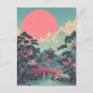 Mount Fuji vintage Postcard
