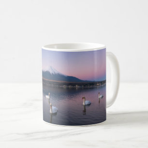 Mount Fuji Yamanaka Lake with Swans Coffee Mug
