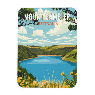 Mount Gambier Australia Travel Art Vintage Magnet