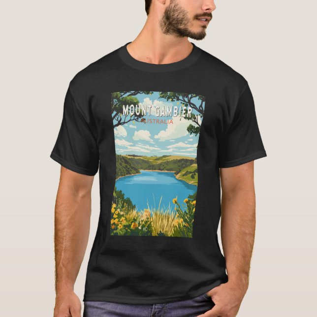 Mount Gambier Australia Travel Art Vintage T-Shirt (Front)