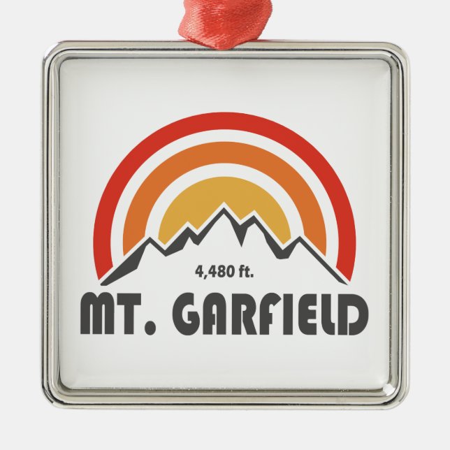 Mount Garfield New Hampshire Metal Tree Decoration (Front)