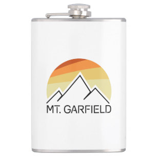 Mount Garfield New Hampshire Retro Hip Flask