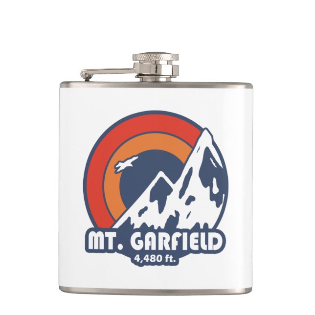 Mount Garfield New Hampshire Sun Eagle Hip Flask (Front)