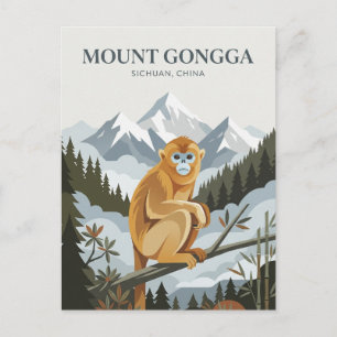 Mount Gongga China Postcard