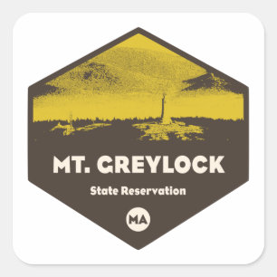 Mount Greylock State Reservation Massachusetts Square Sticker