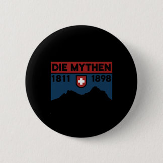 Mount Grosser Mythen Hike Mountain Biking Swiss Hi 6 Cm Round Badge