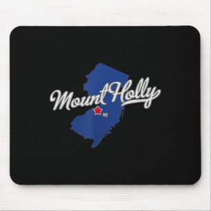 Mount Holly New Jersey Nj Map Mouse Mat