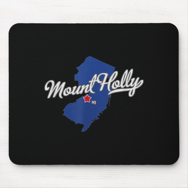 Mount Holly New Jersey Nj Map  Mouse Mat (Front)