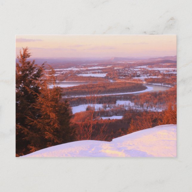 Mount Holyoke Winter Evening Postcard (Front)