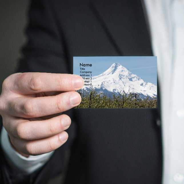 Mount Hood and Fruit Orchards Landscape Business Card (In Situ)