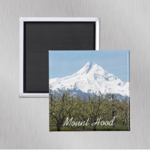 Mount Hood and Fruit Orchards Photo Magnet
