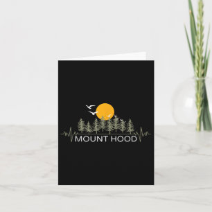 Mount Hood Heartbeat Nature Camper Hiking  Card