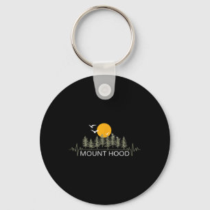 Mount Hood Heartbeat Nature Camper Hiking Key Ring