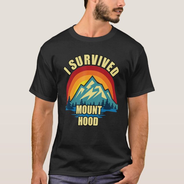 Mount Hood Hiking Mountian Climbing T-Shirt (Front)