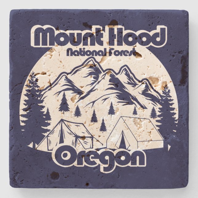 Mount Hood National Forest Stone Coaster (Front)