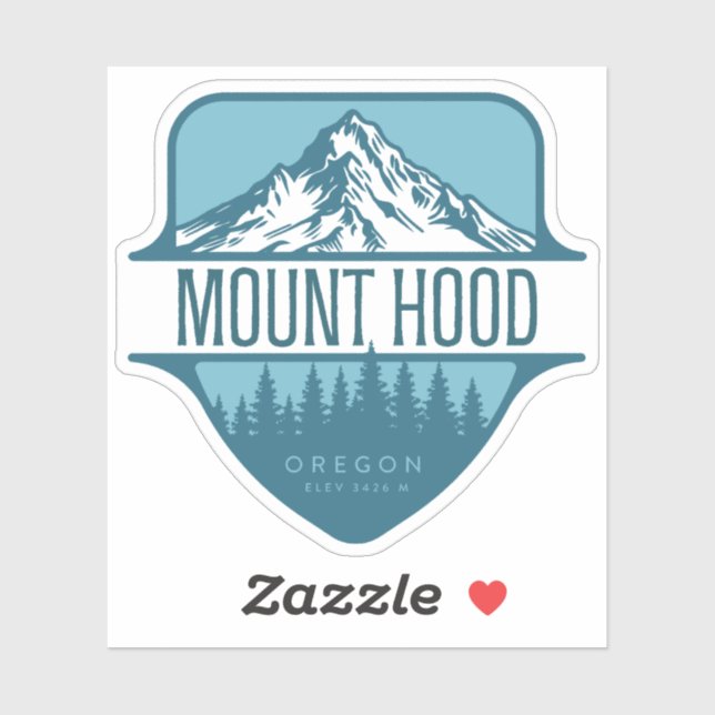 Mount Hood Oregon Mountain crest design (Sheet)