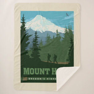 Mount Hood   Oregon Sherpa Blanket