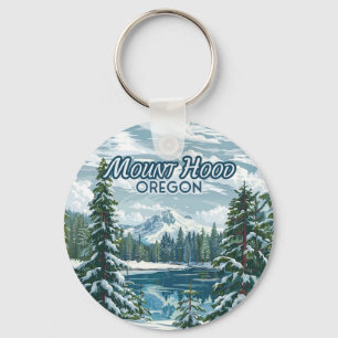 Mount Hood Oregon Ski Pacific Northwest Winter Key Ring