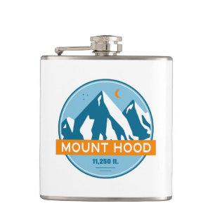 Mount Hood Oregon Stars Moon Hip Flask
