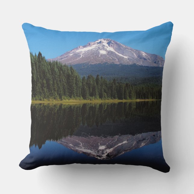 Mount Hood Reflected in Lake Cushion (Front)
