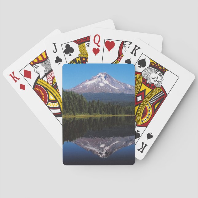 Mount Hood Reflected in Lake Playing Cards (Back)