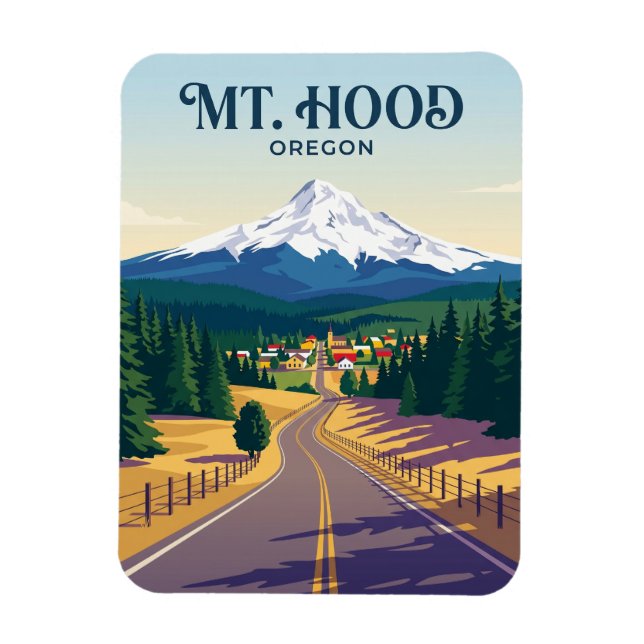 Mount Hood Road USA Magnet (Vertical)