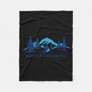 Mount hood skibowl oregon ski resort skiing skier fleece blanket