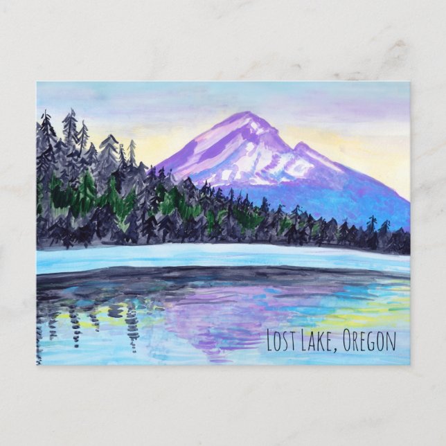 Mount Hood Sunrise at Lost Lake CUSTOM Postcard (Front)