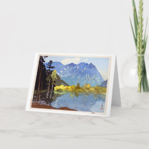 Mount Hotaka, Hiroshi Yoshida, Woodcut Card