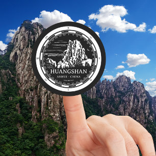 Mount Huang Shan - Yellow Mountains Anhui China Classic Round Sticker